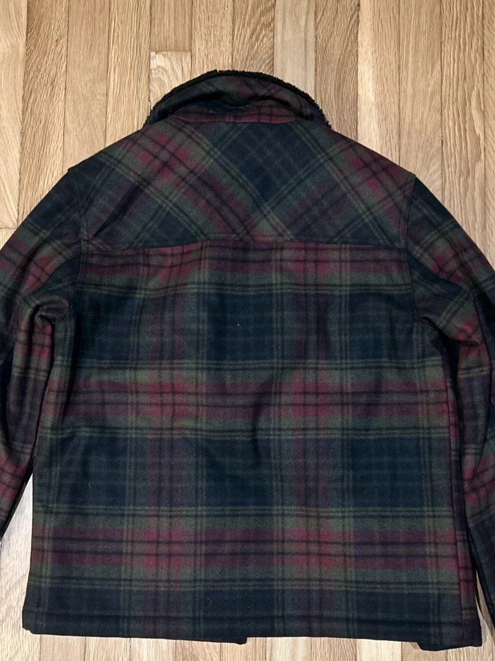 Banana Republic Men’s Plaid Field Jacket with Sherpa Collar Flannel Small